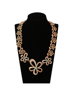 Trust Best 18K Gold Plated Beautiful Design Fancy Necklace Set, TB045